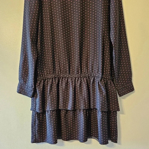 Scotch & Soda Stars Print Long Sleeve Low Waist Mini Ruffled Dress Size Medium. - Picture 9 of 16